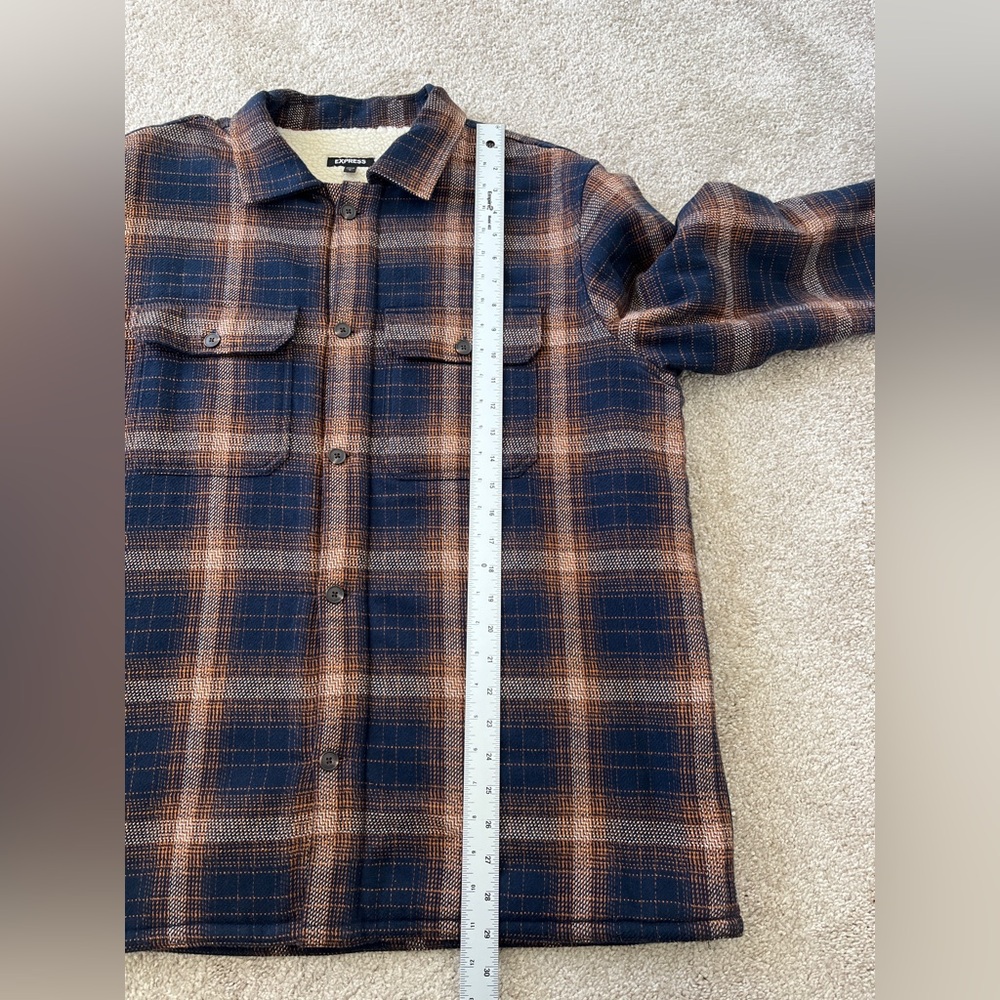 Men's Large Express Plaid Jacket with Sherpa lining - Picture 6 of 7